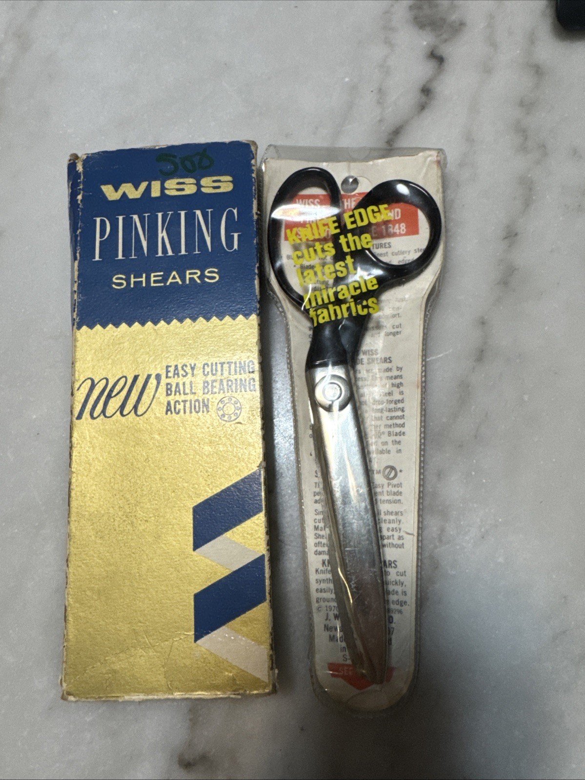 Vintage Wiss Pinking Shears No. CB-7 Original Packaging Made in USA Newark NJ