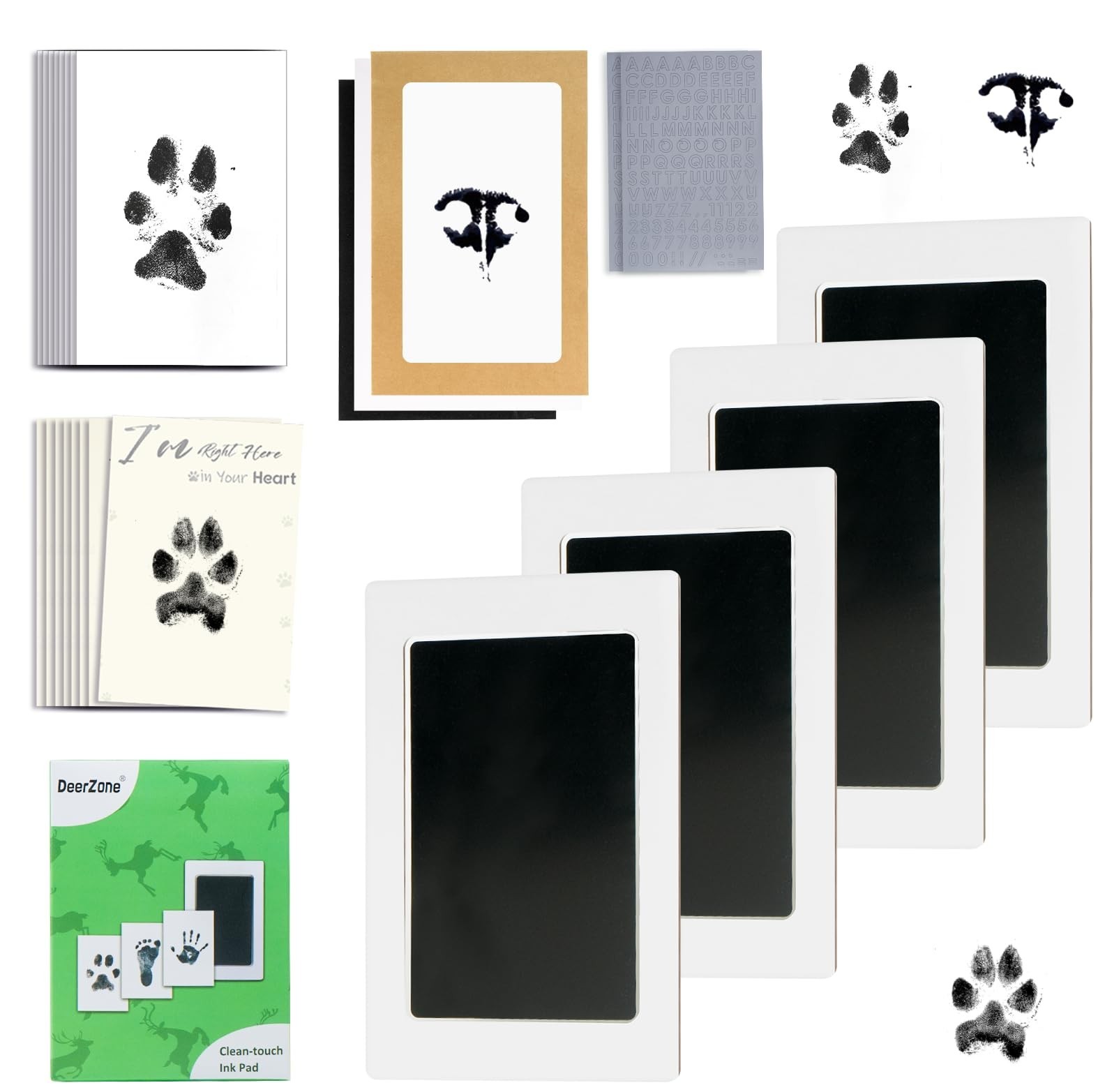 Inkless Paw Print Kit,Dog Paw Print Kit,Dog Nose Print Kit,Clean Touch Ink Pa...