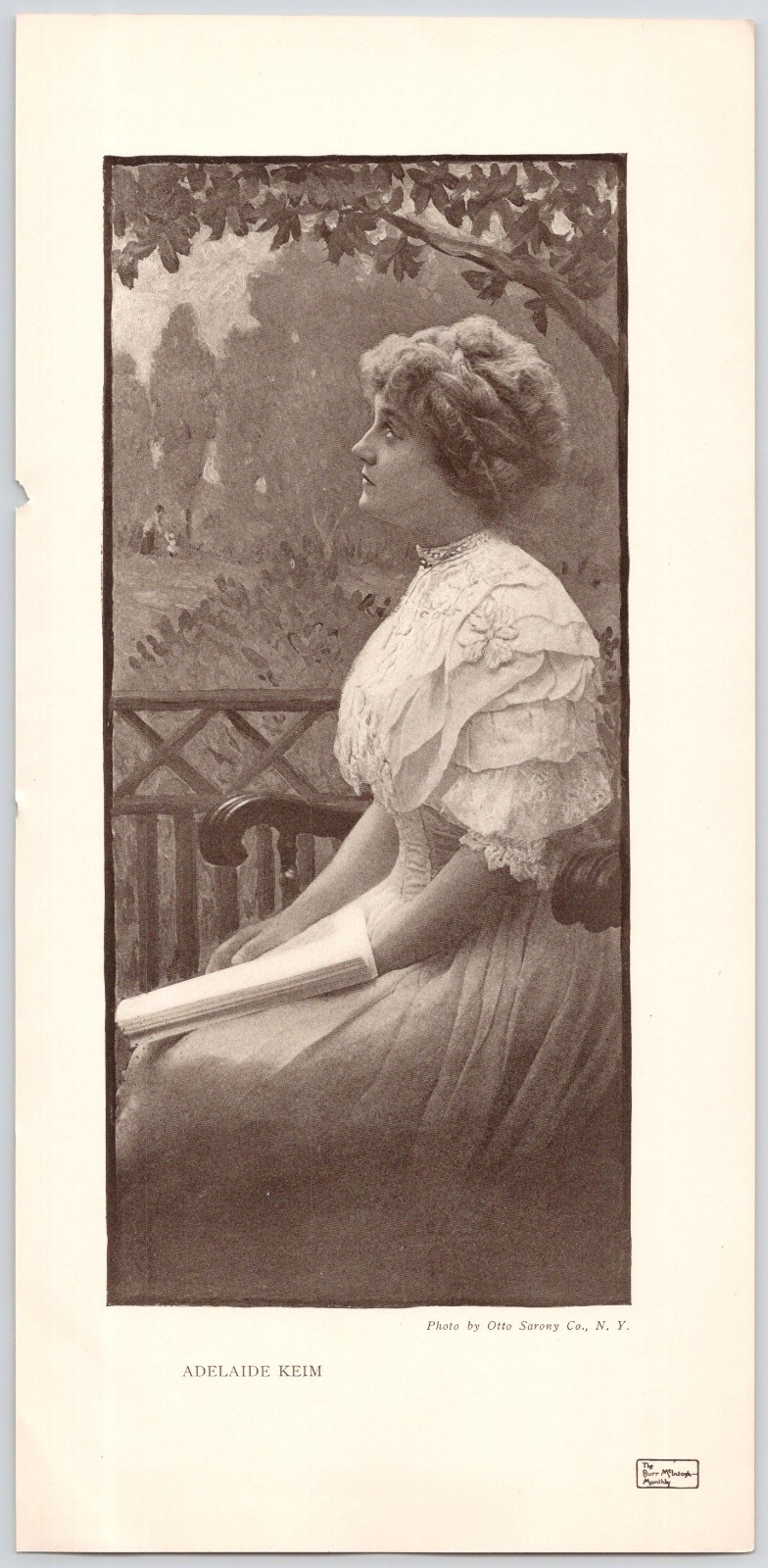 1907 Adelaide Keim Stage Actress McIntosh Burr Print