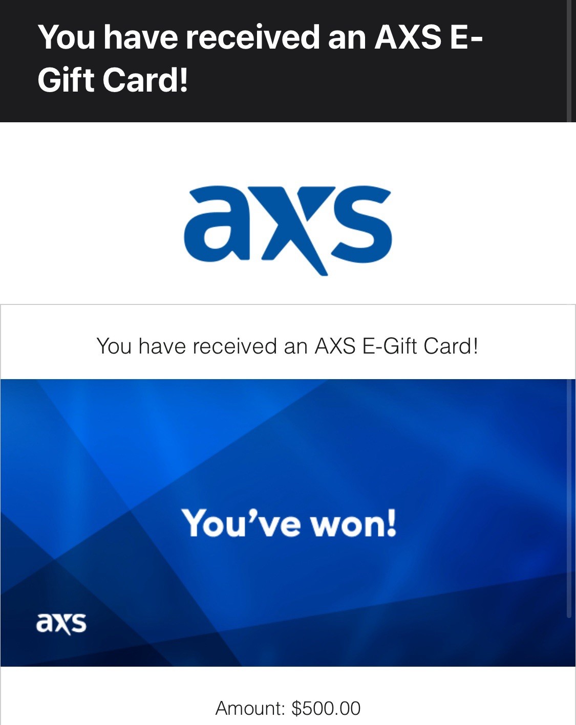 A - X - S  Ecard