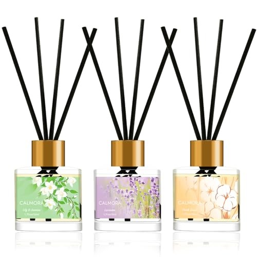  Reed Diffuser Gift Set of 3, 50ml Home Fragrance Diffuser with 15 Reeds 
