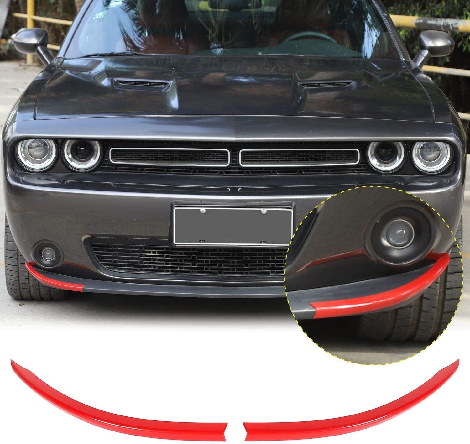 Front Shovels Cover Decoration Kit Front Deflector Spoiler Bumper Lip Body Sh...