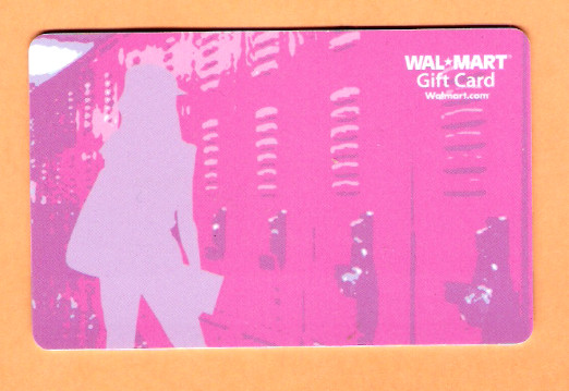 Collectible Walmart Gift Card - Girl and Pink Lockers - No Cash Value - VL5410