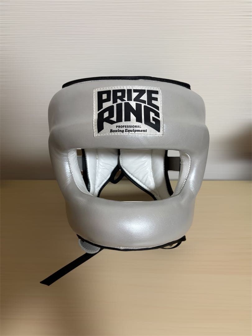 PRIZE RING Boxing Headgear Silver L Size Sparring Head Guard Protector