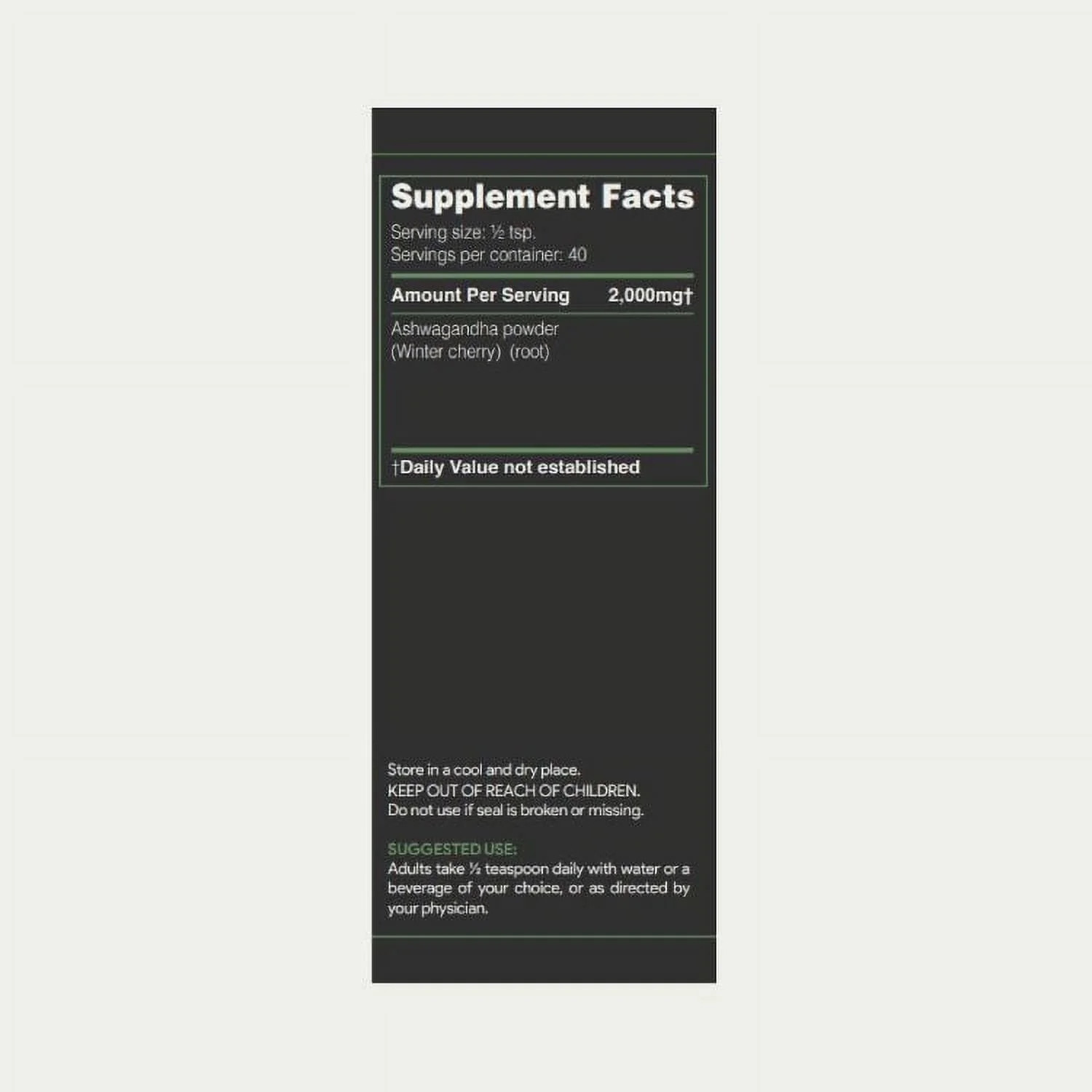 Ashwagandha Powder for Energy, Vitality & Stress Relief - 80G