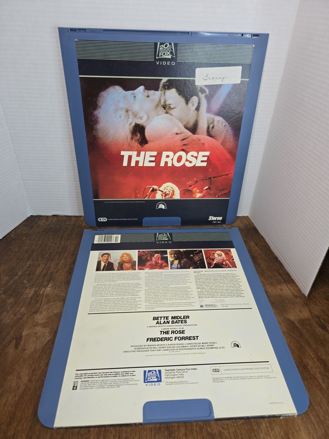 The Rose RCA SelectaVision CED VideoDisc Bette Midler 2 Disc Set Tested 