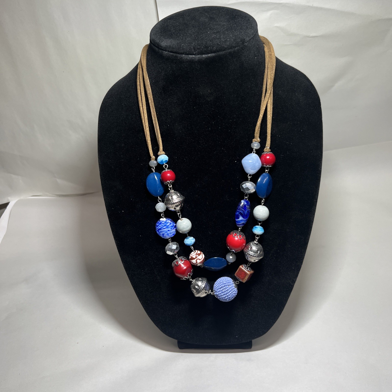 Fashion Jewelry Women's Beaded Necklace Multi Color Glitter Rhinestones