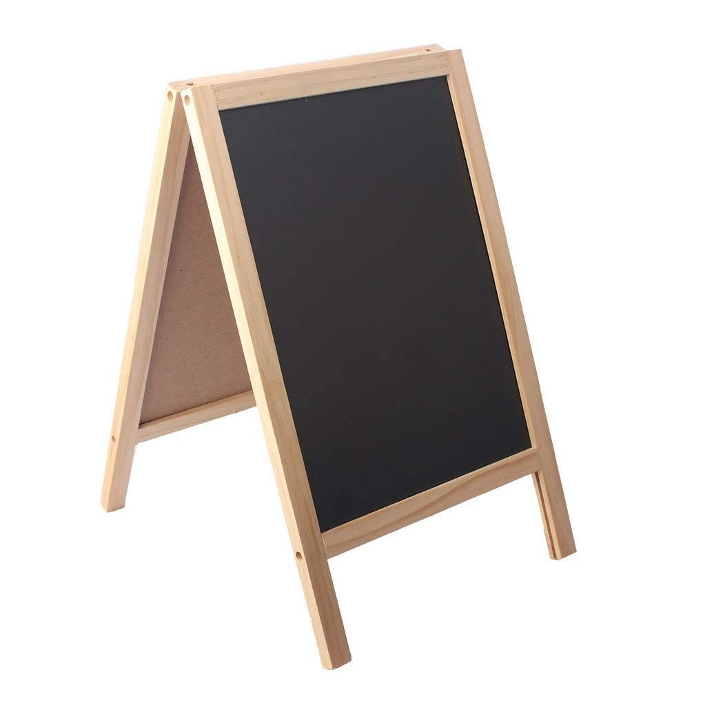 Bangqiao Freestanding Wooden a Frame Double Sided Chalkboard for Tabletop Menu B