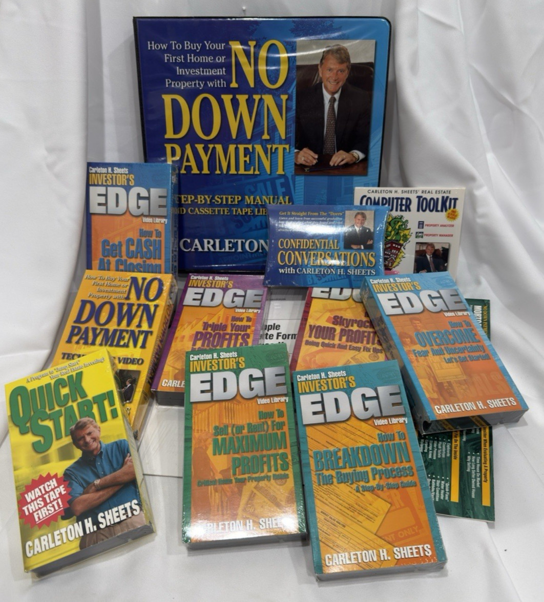 Carleton Sheets No Down Payment Real Estate Investing Course VHS Cassette Sealed