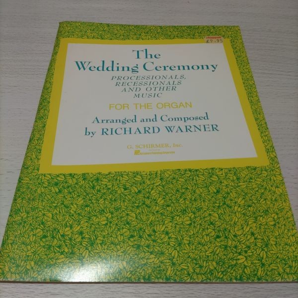 Sheet music organ wedding ceremony shelf eNA1
