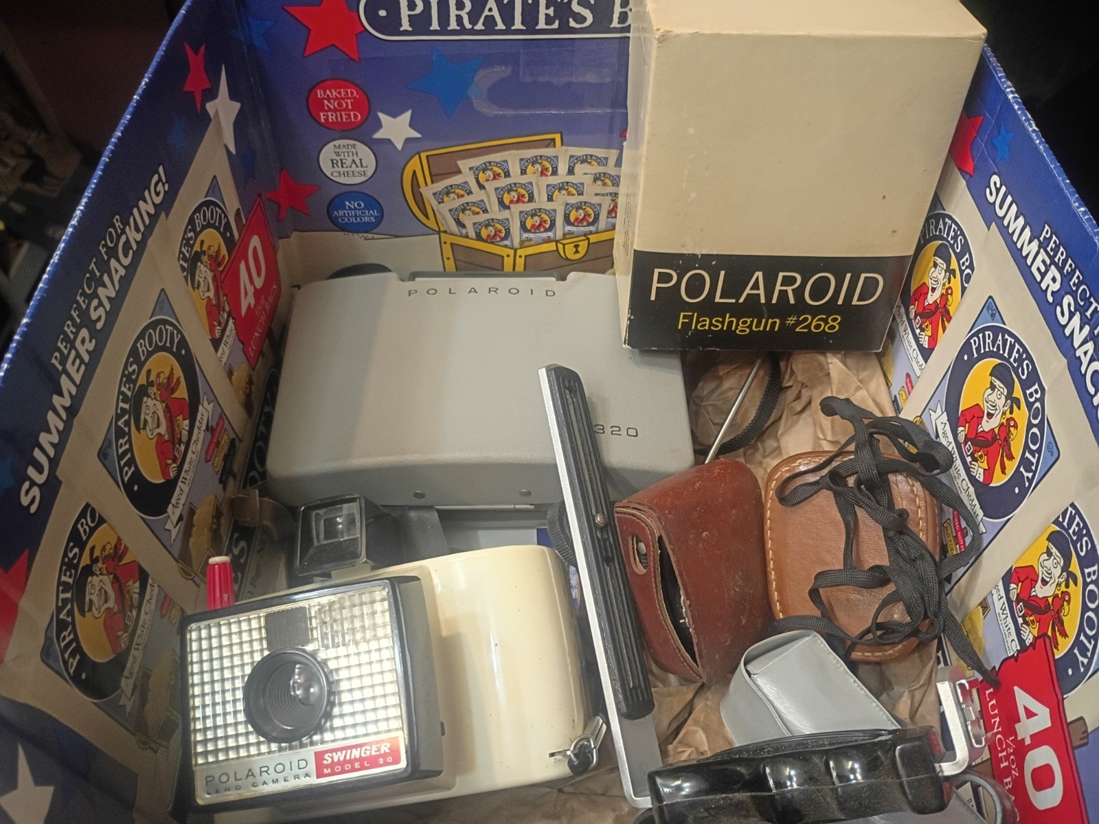 Box Of Miscellaneous Camera Equipment