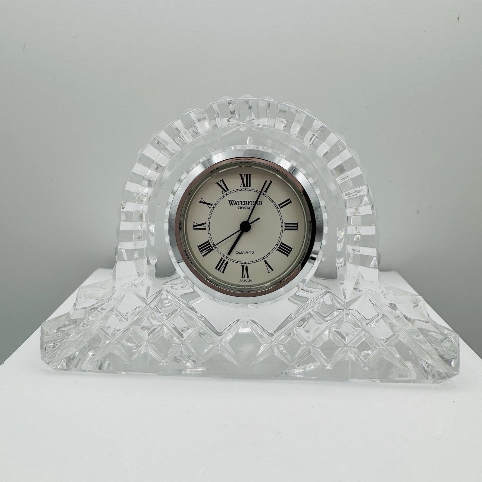 Waterford Crystal Mantel Desk Clock Made in Japan
