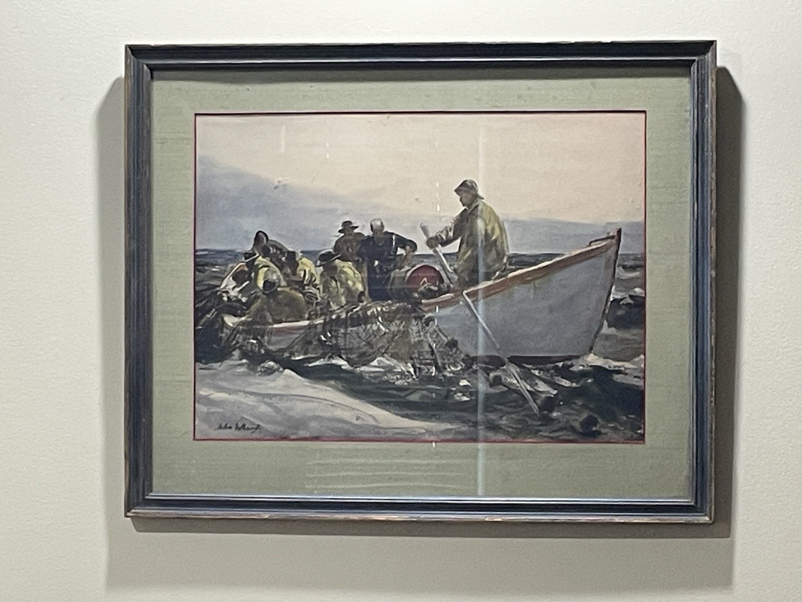 John Whorf 1939 Collotype Print "Breightening Seine" Living American Art Framed