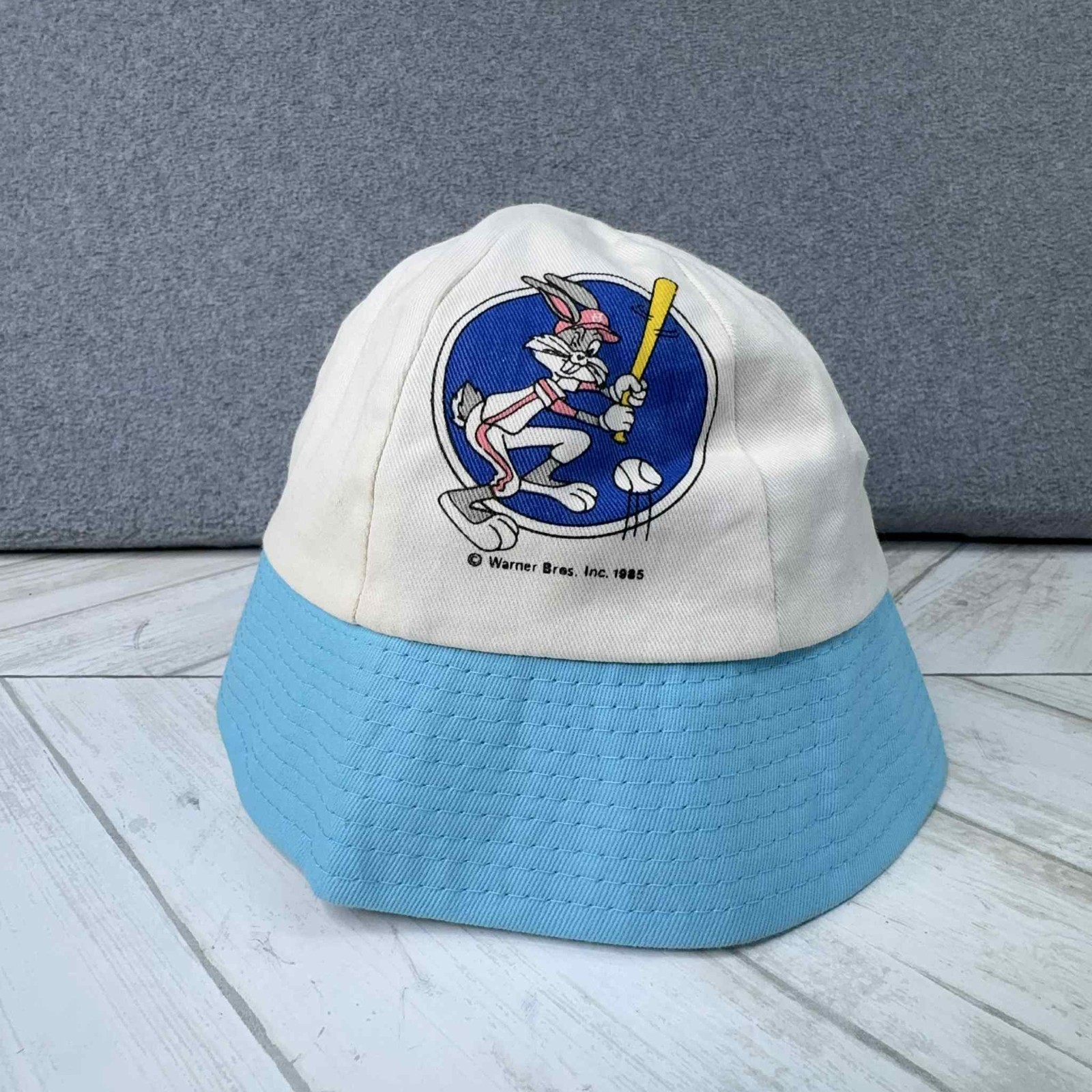 Vintage 1985 Looney Tunes Bugs Bunny Baseball Bucket Hat Kids OSFA Warner Bros