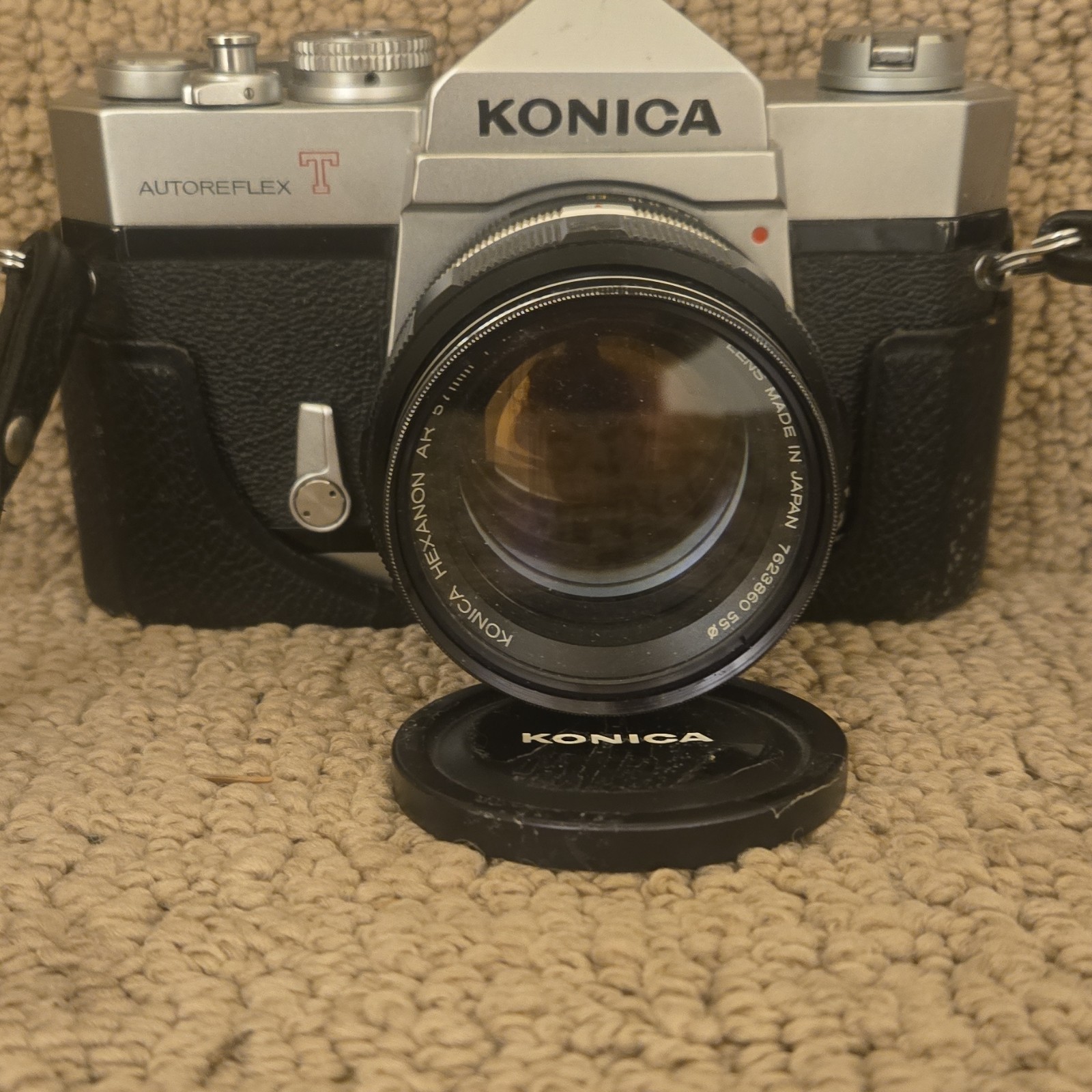 Konica Autoreflex T SLR Camera with Hexanon AR 57mm f/1.4 Lens & Lens Cap