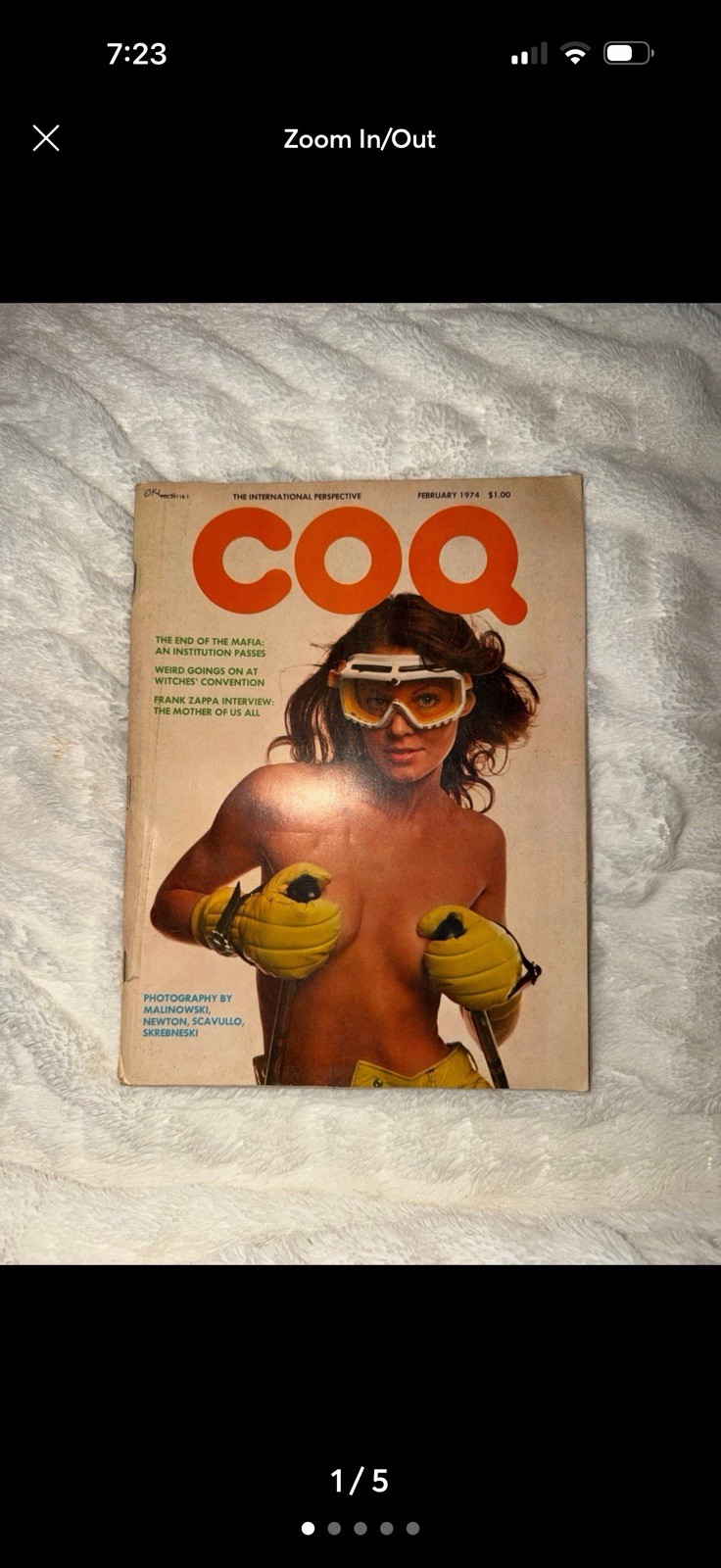 vintage COQ MEN'S INTERNATIONAL PERSPECTIVE MAGAZINE February 1974