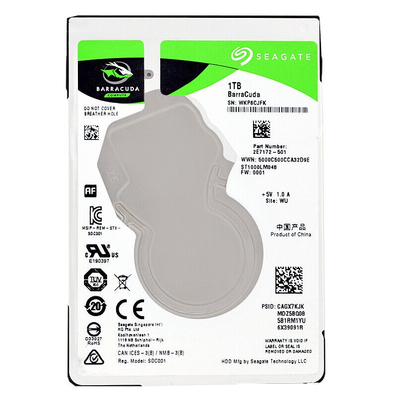 Seagate ST1000LM048 1TB 128MB SATA III 5400RPM 2.5" Inch