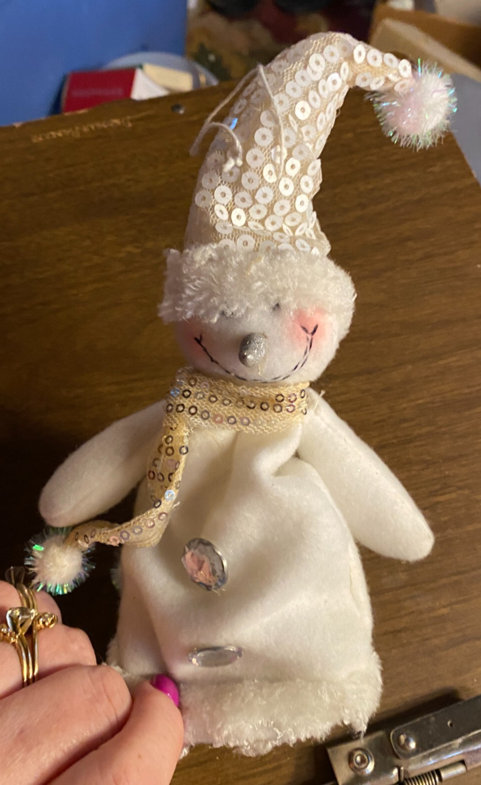 Felt Whimsicle Snowman Christmas Ornament 7.5"