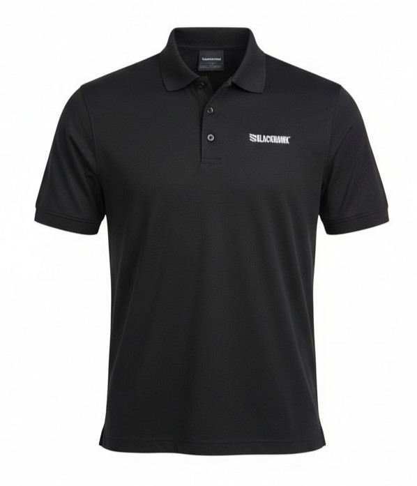 BLACKHAWK Men 2XL Black Short Sleeve Loose Polo 3 Button Closure Under Armour