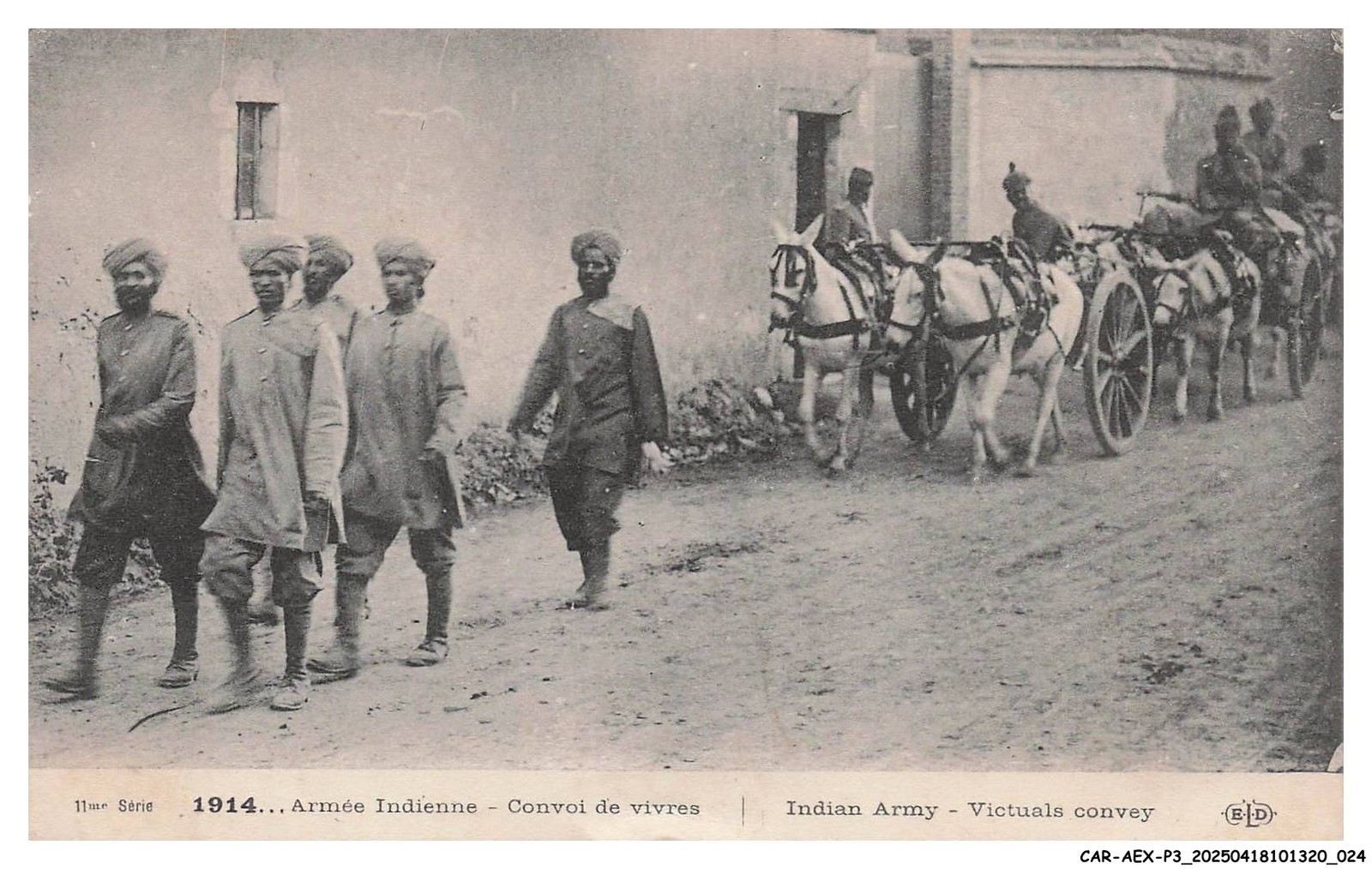 CAR-AEXP3-0136-MILITARIA - 1914 - Indian Army - Supply Convoy