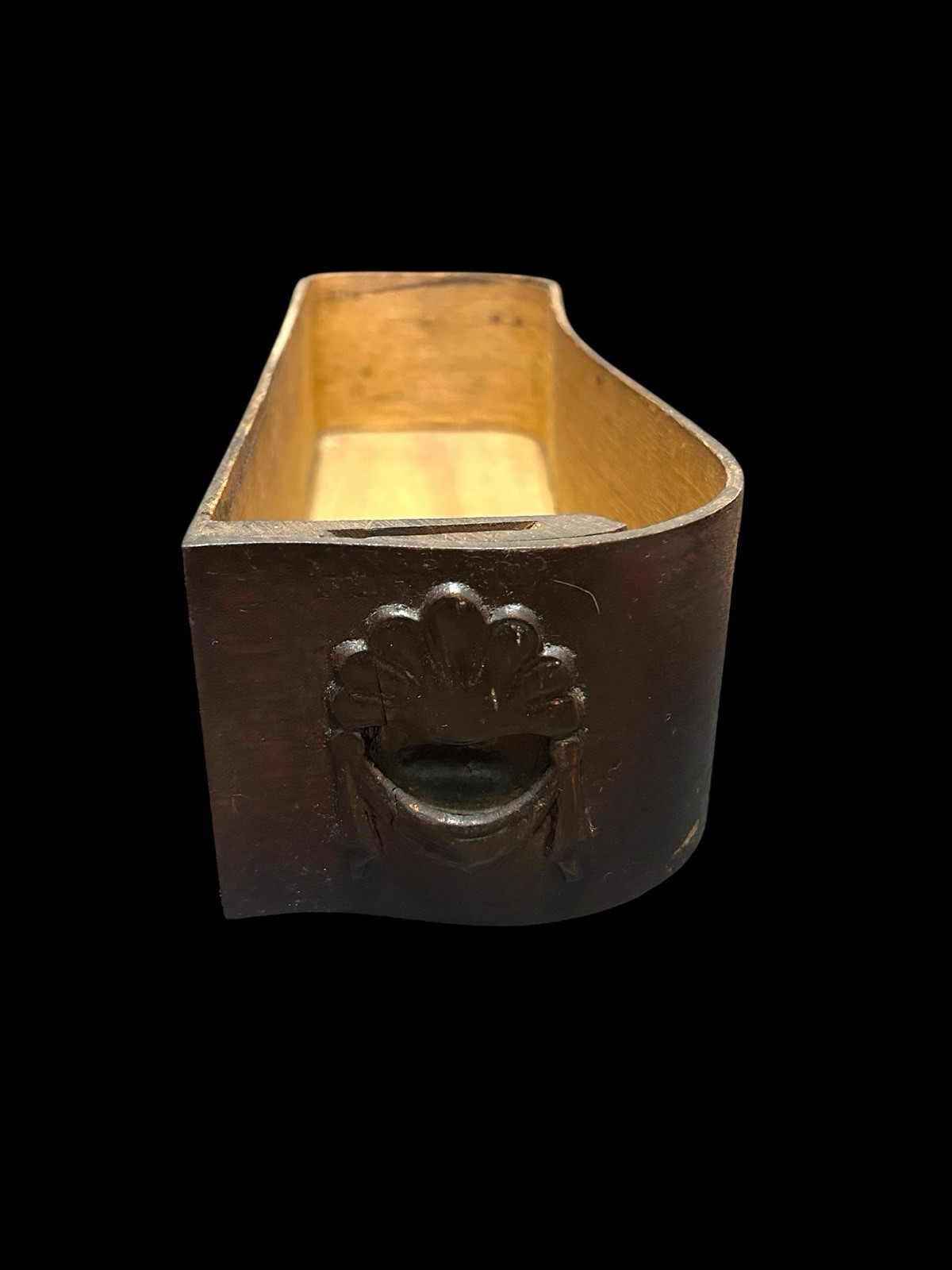 VTG Antique Sewing Machine Cabinet Bentwood Drawer Carved Wooden Handle