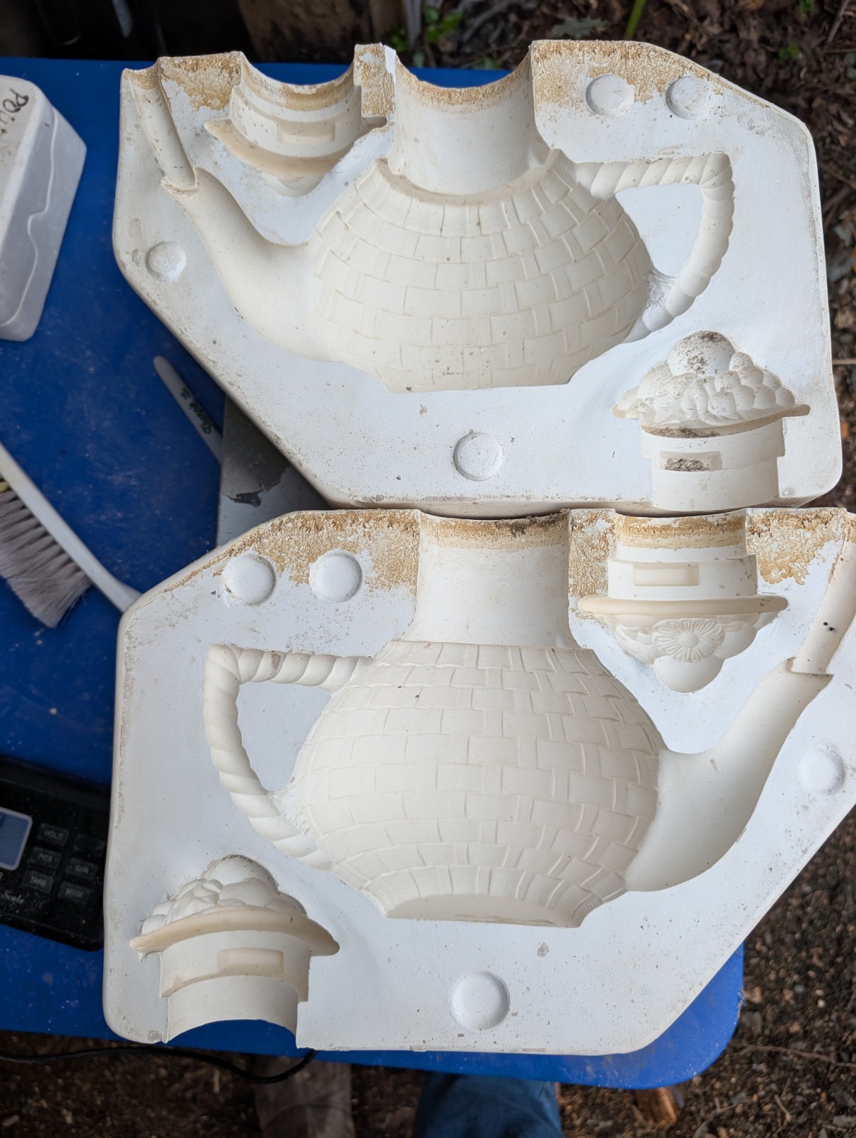 Basket Teapot Vintage Slip Casting Ceramic Mold