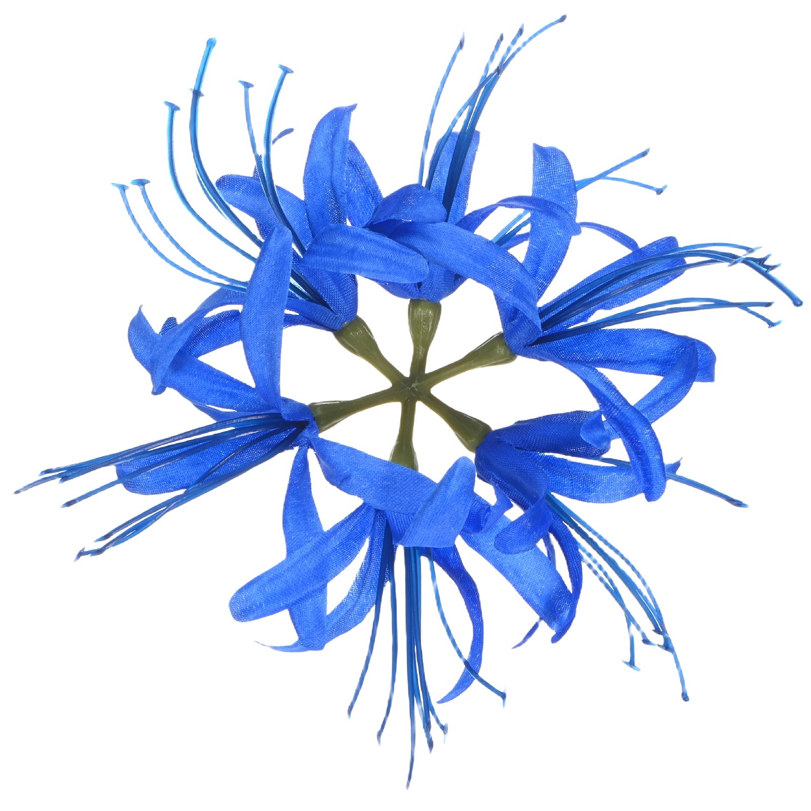 Artificial Flower Heads (7 Inch, Blue) 1 PCS - Spider Lily Silk Flowers