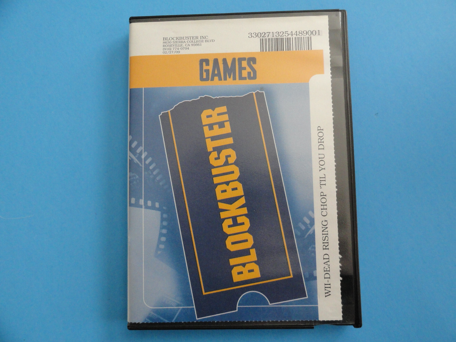 NINTENDO WII DEAD RISING CHOP TIL YOU DROP BLOCKBUSTER VIDEO RENTAL CASE