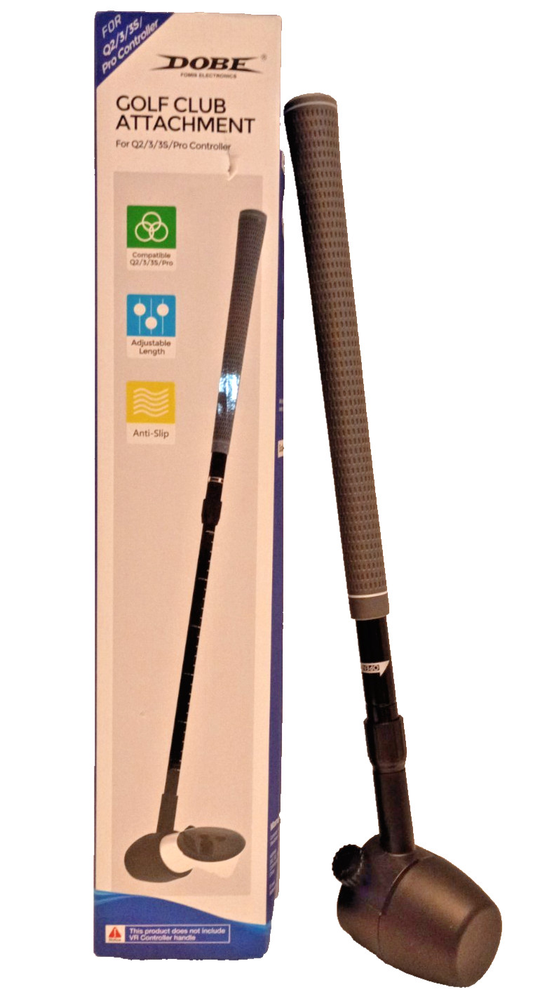 Adjustable Length VR Golf Club Attachment Compatible with Q2/3/3S Pro Controller