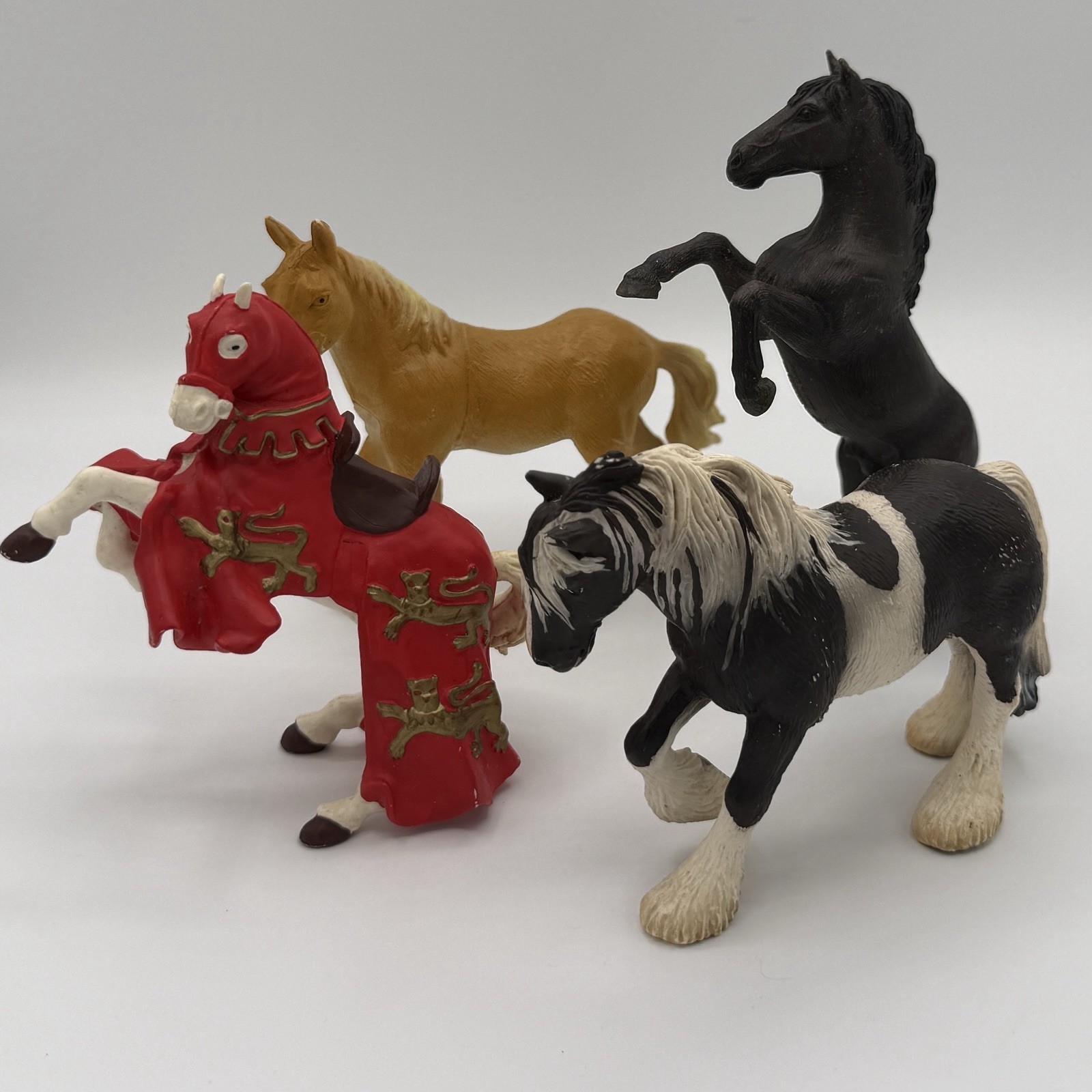 Vintage Lot Of 48 Plastic Horse Figures Cowboy Horses