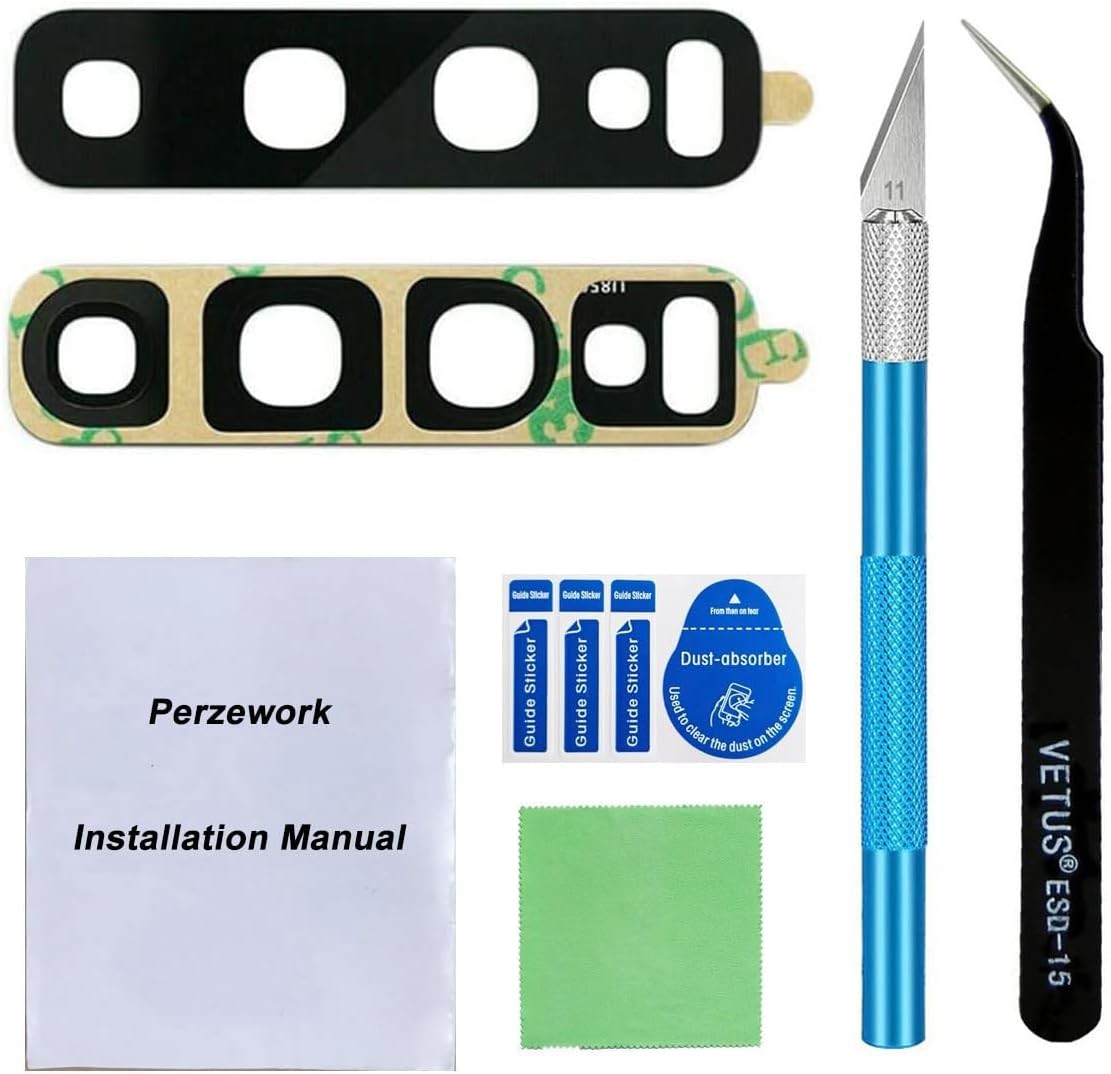 2 Pcs Back Rear Camera Lens Glass Replacement for Samsung Galaxy S10