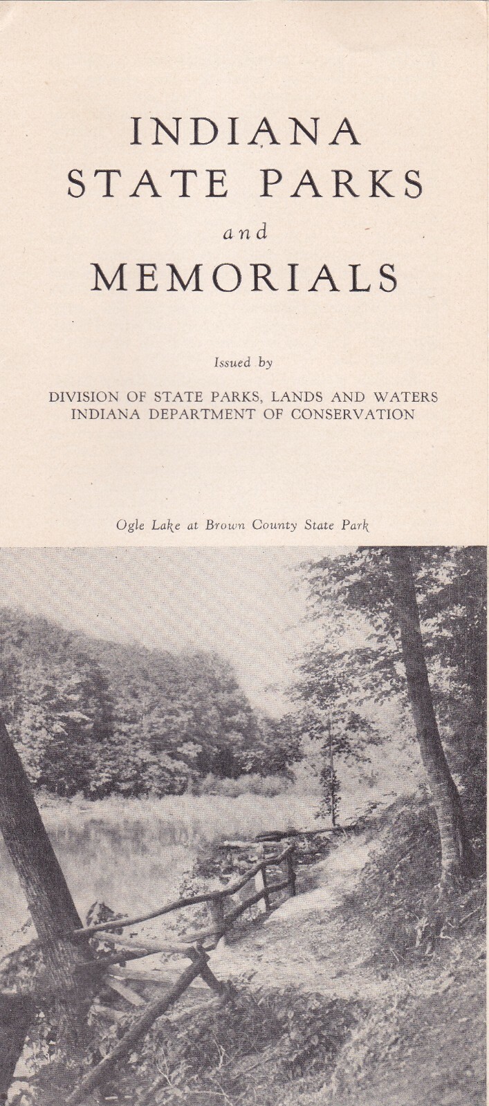 1940's Indiana State Parks And Memorials Brochure