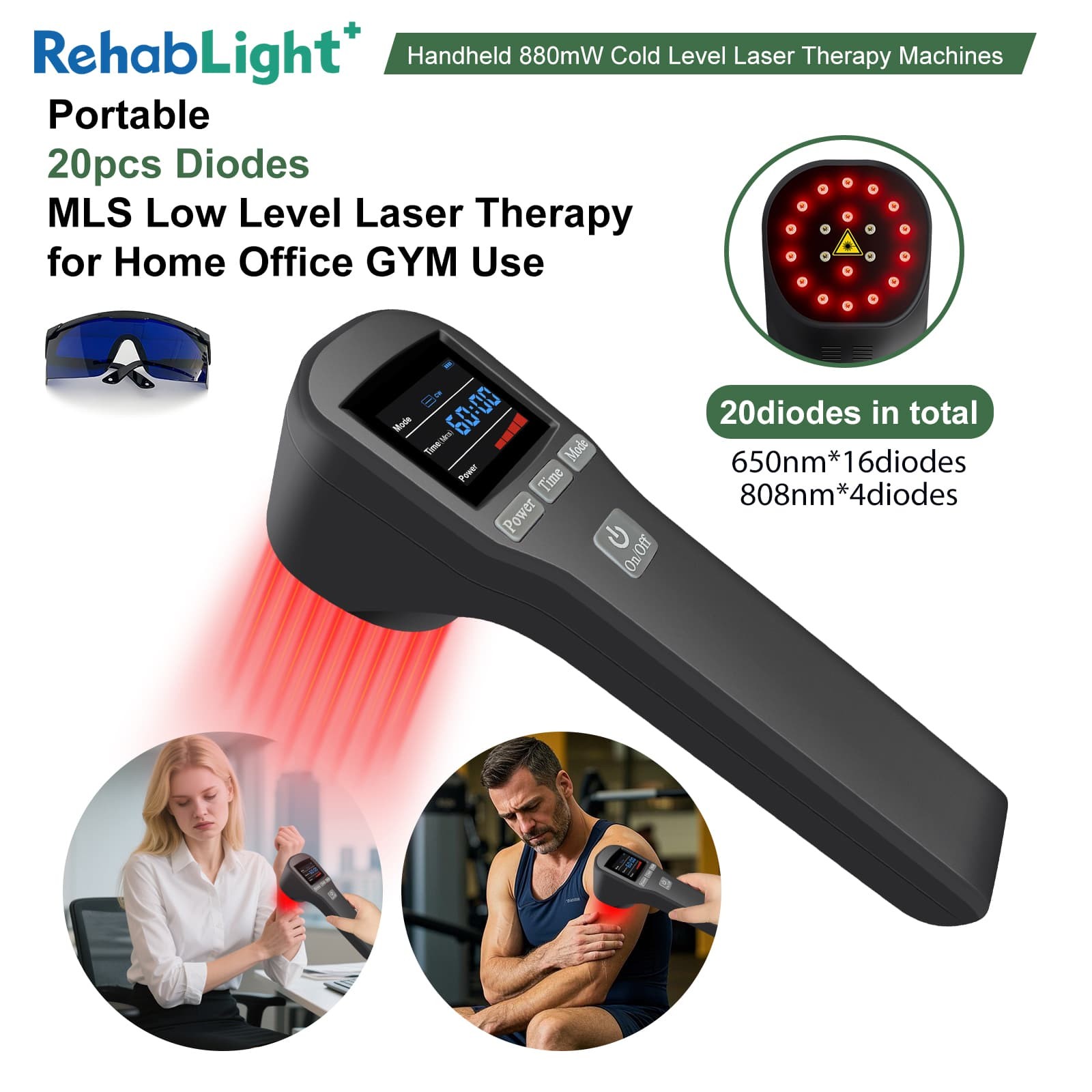 Handheld Light Therapy Laser Machine for Neck Muscle Pain Relief Machines 880mW