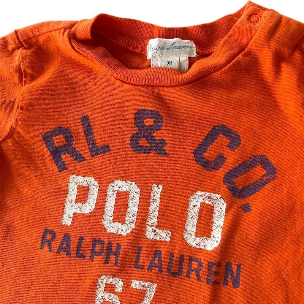 Ralph Lauren Polo Baby Long Sleeve Shirt Orange 9M Unisex