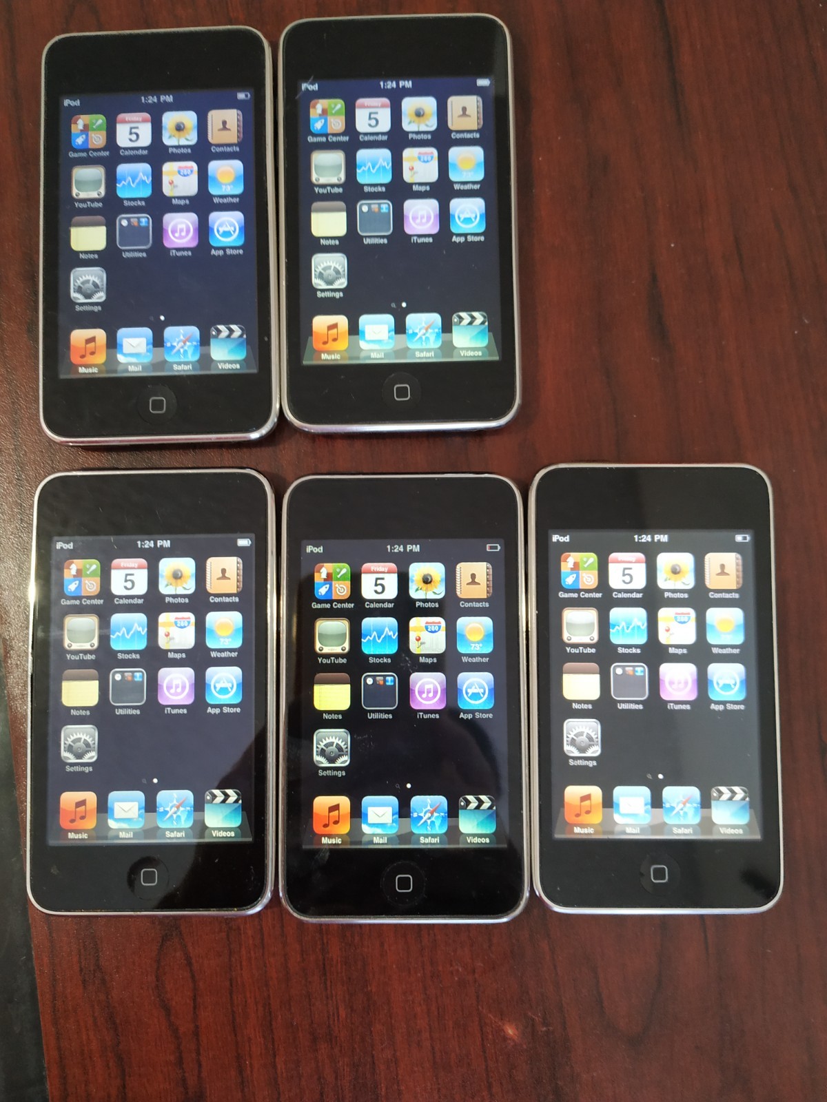 Lot of 5 Apple iPod Touch 2nd Generation 16GB A1288