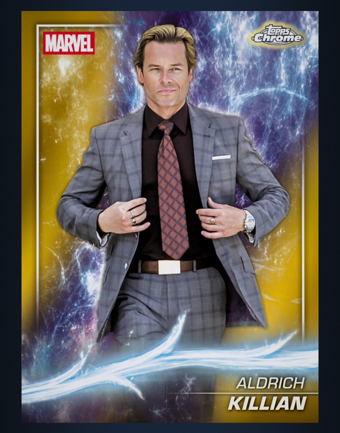 DIGITAL TOPPS MARVEL COLLECT STUDIO CHROME GOLD 50C BASE ALDRICH KILLIAN