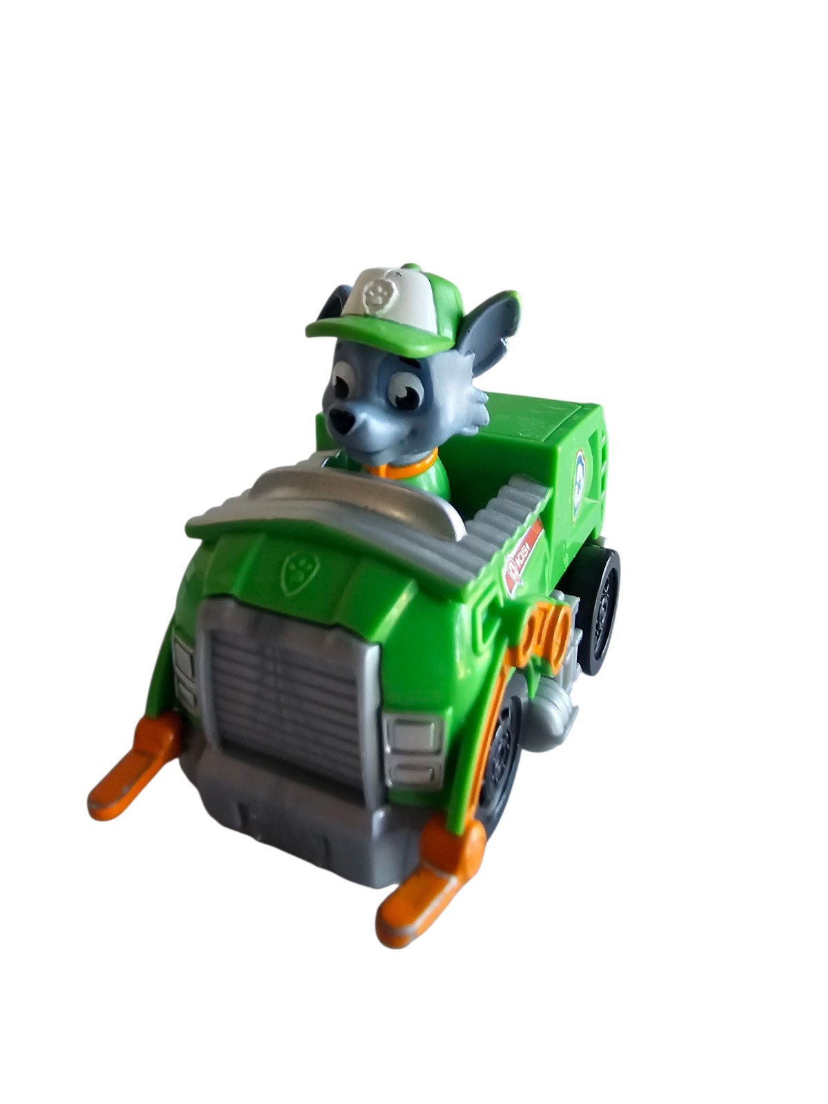 Paw Patrol Racers Rocky Green Recycle Garbage Truck Vehicle Figure Spin Master