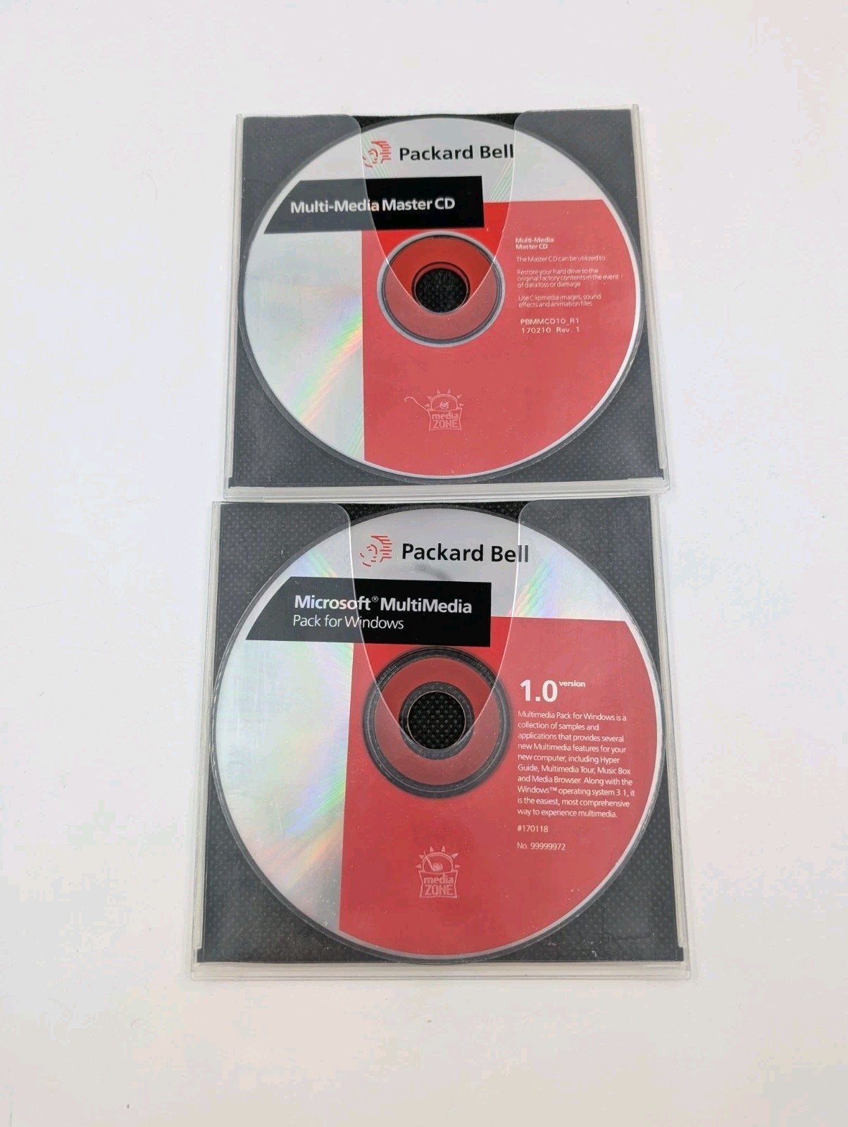 Packard Bell Microsoft MultiMedia Pack 1.0 & Multimedia Master CD Lot (260055)