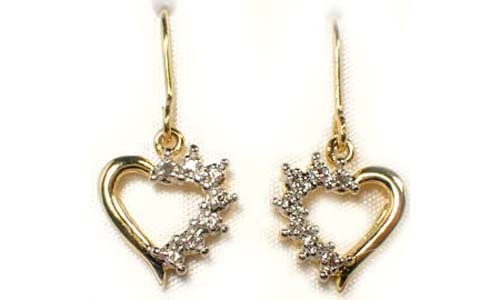 NEW Gorgeous Diamond Accented 18kt GEP French Hooks Ancient Roman Star Splinters