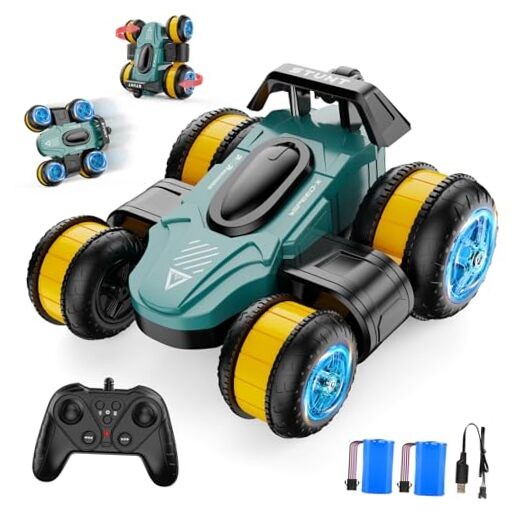 High Speed Drift Remote Control Stunt Deformation Car, Birthday Gifts, Green