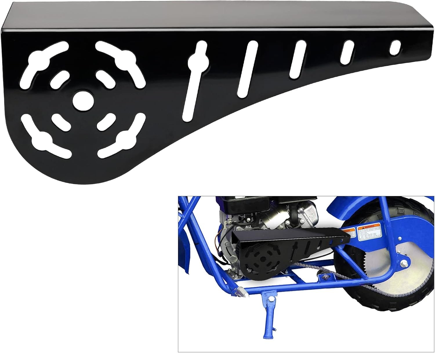 Mini Bike Chain Guard Cover Compatible with Most Mini Bikes Featuring 5-7hp Engi