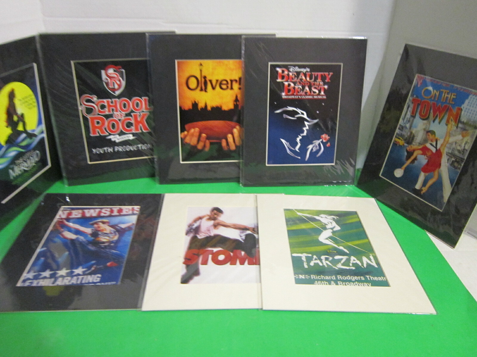Lot of 9 Copies of the front of New York City Broadway Play Bills Matted