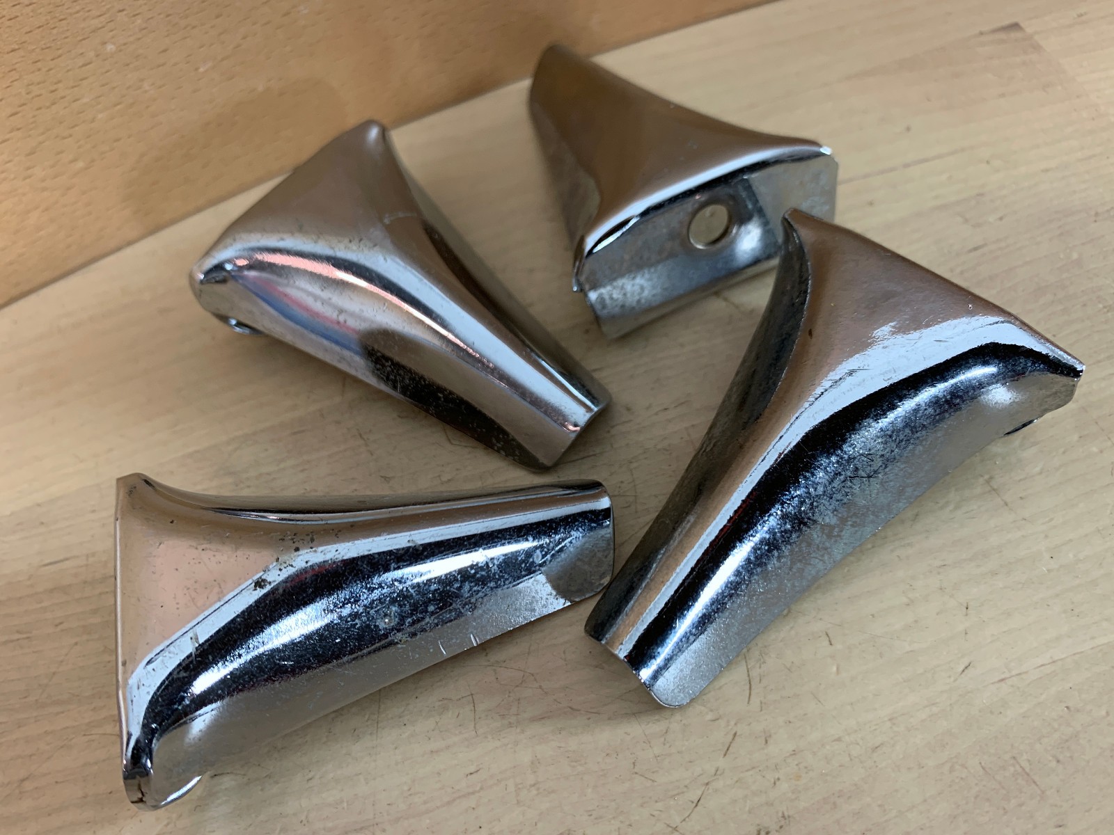 HOSHINO K KOUGYOU Lot of 4x Bass Kick Drum HOOP CLAW Collar Hook Parts 70s Vtg