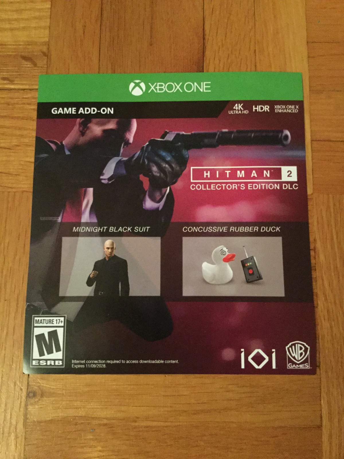 Hitman 2 Collector's Edition DLC (Midnight Black Suit, Concussive Rubber Duck)