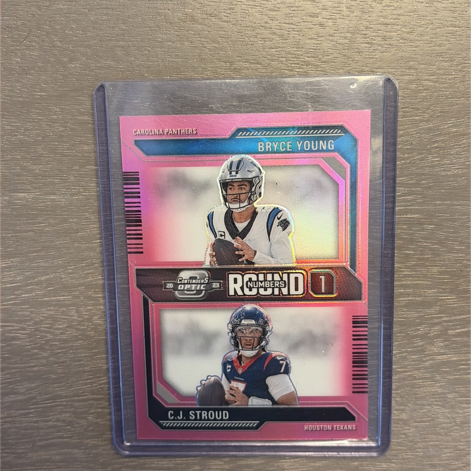 2023 Panini Contenders Optic - Round Numbers C.J. Stroud, Bryce Young Pink /75