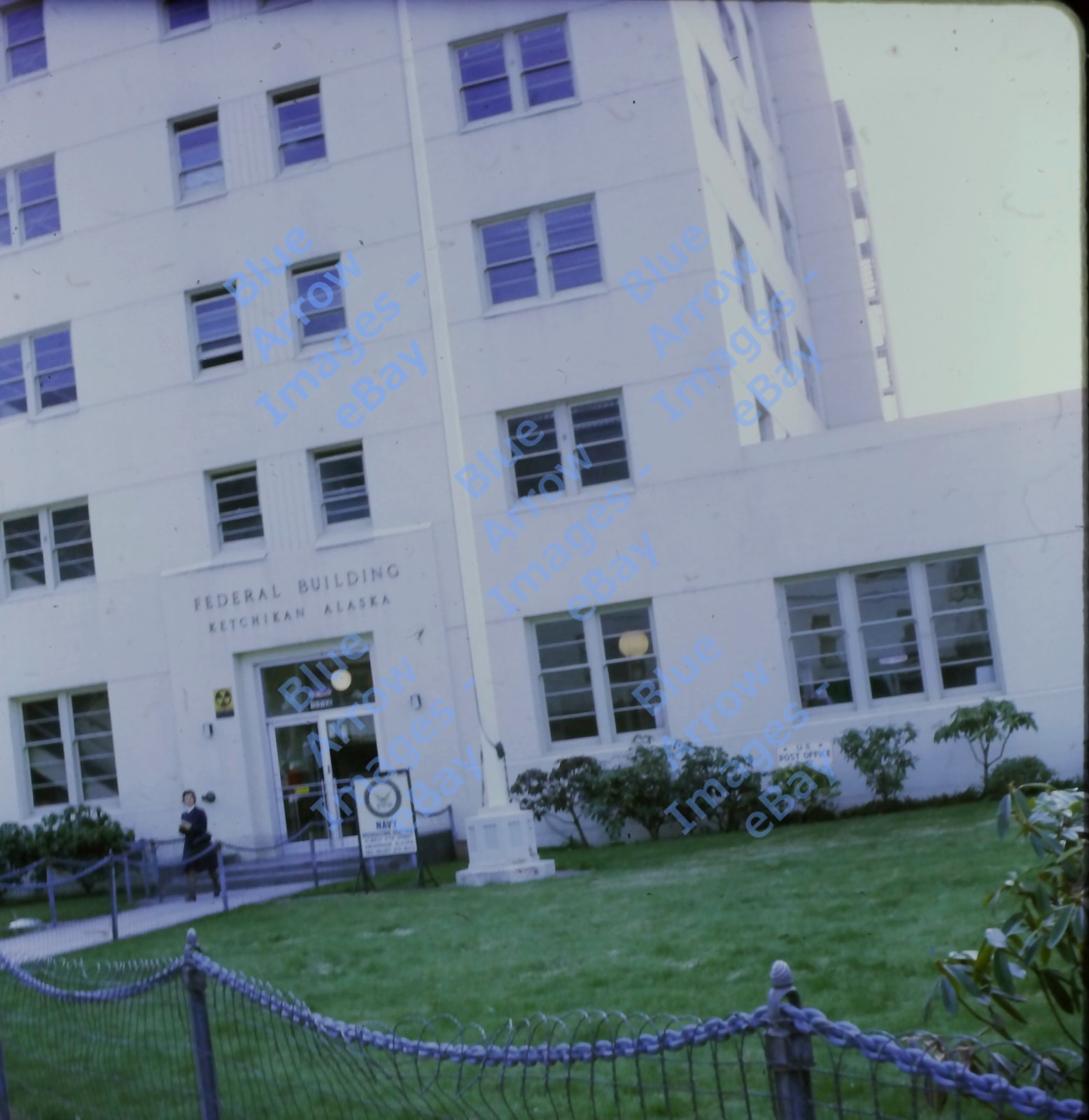 1970s 126 Film Slide Federal Building Ketchikan Alaska #12149