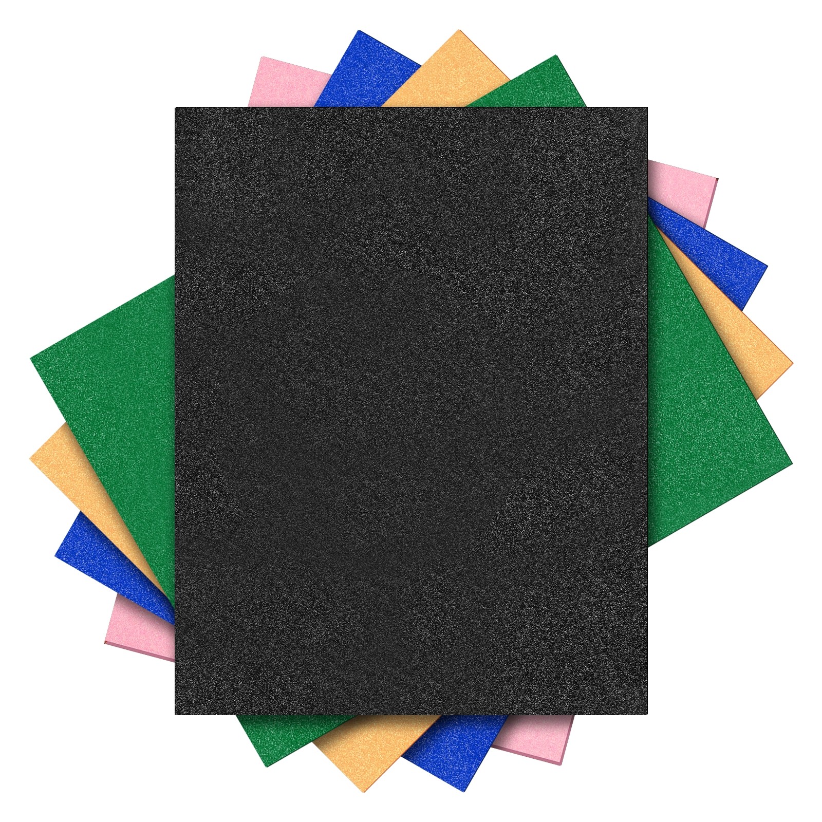 5PCS Glitter Heat Transfer Vinyl, 5 Assorted Heat Transfer HTV Vinyl,  12"x10"