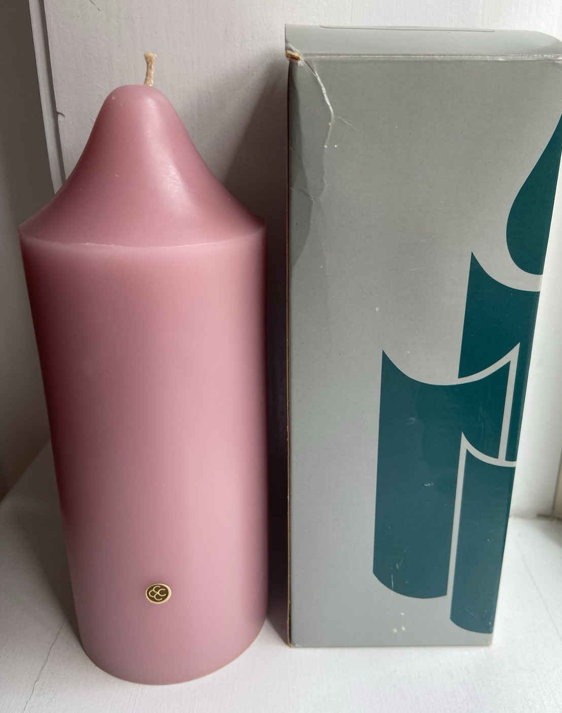 PartyLite Scented Pillar Candle S3737 Spiced Plum Mauve 3x7 Bell Top NEW in Box