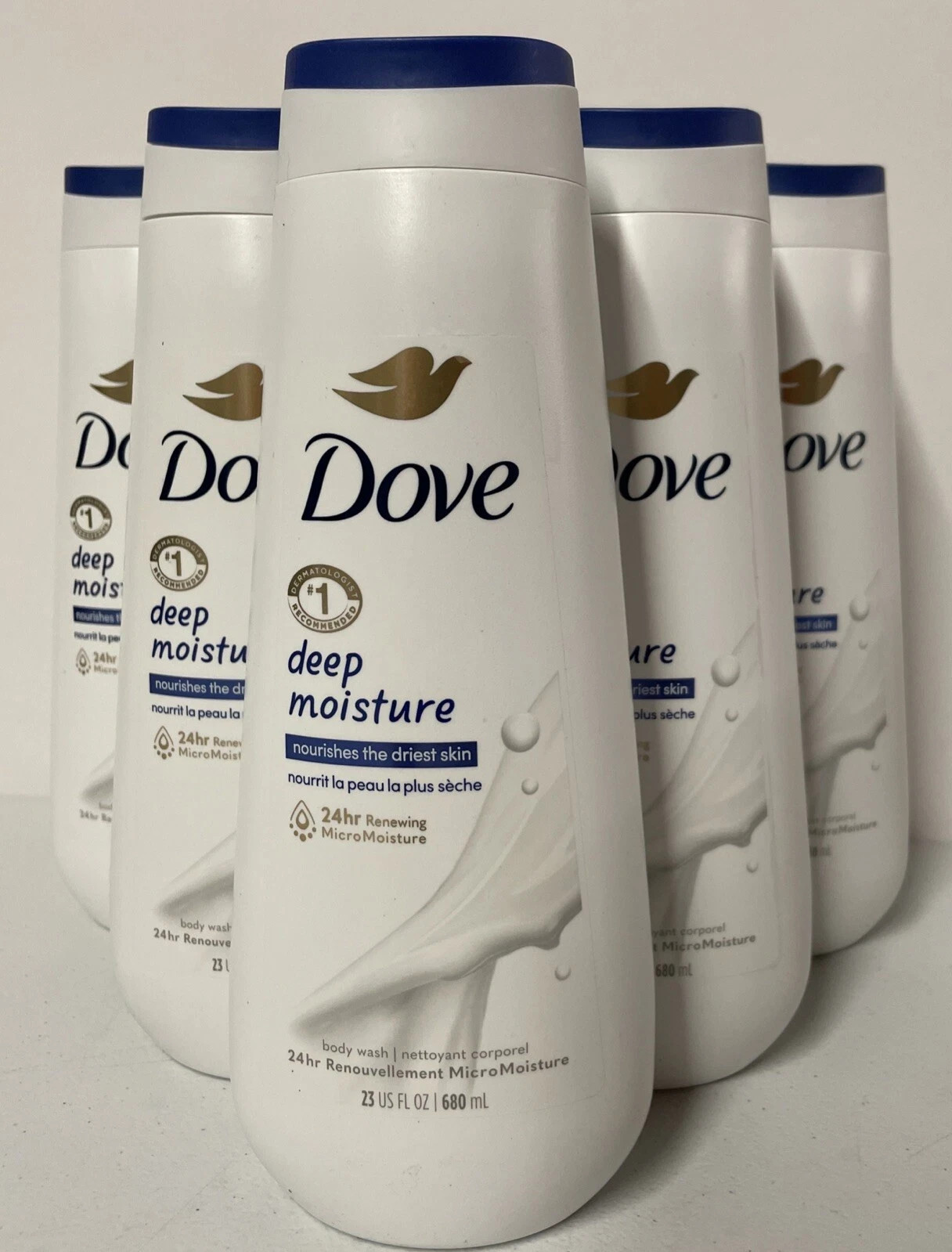 6X Dove Body Wash Deep Moisture Dry Skin Moisturizing 23oz 24 Hour Nourishing a0