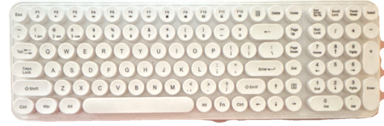 Chug Inc. Slim Wireless Portable White Keyboard PCWR001 QWERTY English ABS